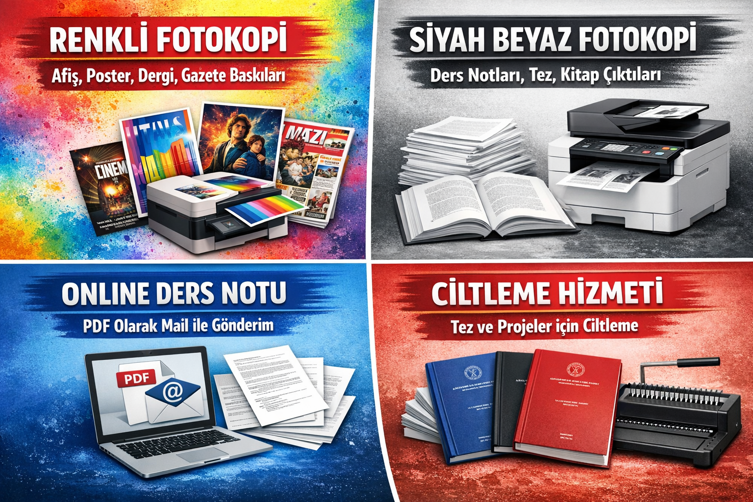 FOTOKOPİ VE CİLT HİZMETLERİ